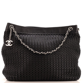 Chanel CC Charm Tote Woven Caviar Large