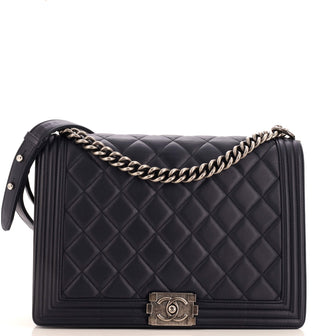 Chanel Boy Flap Bag Quilted Lambskin Large