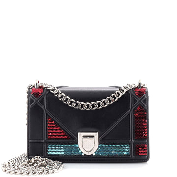 Christian Dior Diorama Flap Bag Sequin Embellished Lambskin Mini