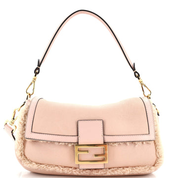 Fendi Baguette NM Bag Shearling and Leather Medium