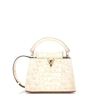 Louis Vuitton Capucines Bag Metallic Crocodile Mini