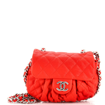 Chanel Chain Around Flap Bag Quilted Leather Small