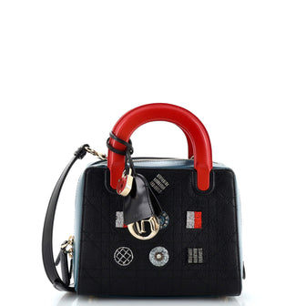 Christian Dior Lily Tote Beaded Cannage Leather Mini