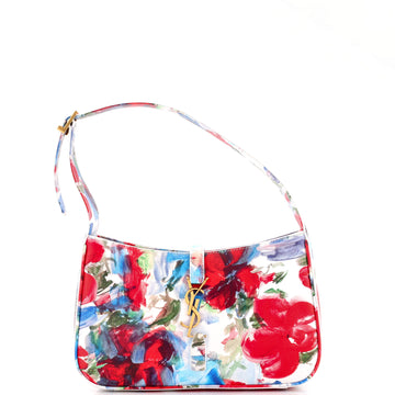 Saint Laurent Le 5 a 7 Hobo Floral Printed Leather Small