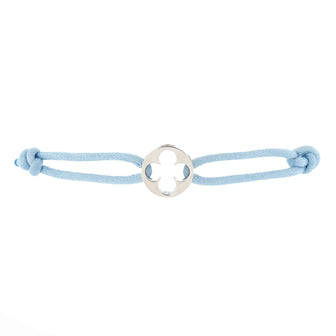 Louis Vuitton Empreinte Bracelet Silk Cord with 18K White Gold