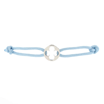 Louis Vuitton Empreinte Bracelet Silk Cord with 18K White Gold