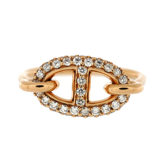 Hermes New Farandole Ring 18K Rose Gold with Diamonds