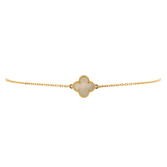 Van Cleef & Arpels Sweet Alhambra Bracelet 18K Yellow Gold and Mother of Pearl