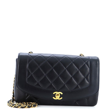 Chanel Vintage Diana Flap Bag Quilted Lambskin Medium