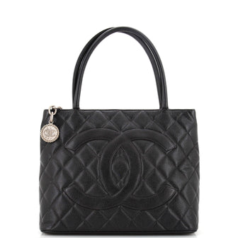 Chanel Medallion Tote Quilted Caviar