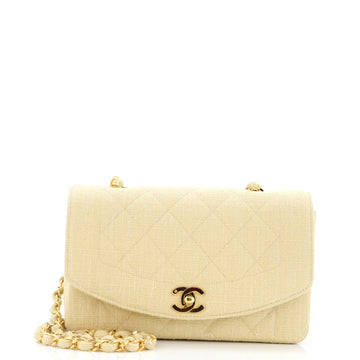 Chanel Vintage Diana Flap Bag Quilted Canvas Small