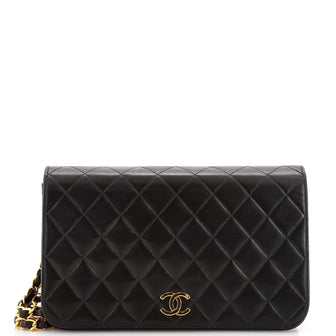 Chanel Vintage Full Flap Bag Quilted Lambskin Medium
