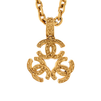 Chanel Vintage Triple CC Chain Necklace Metal
