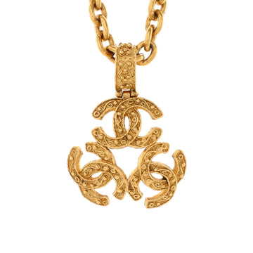 Chanel Vintage Triple CC Chain Necklace Metal