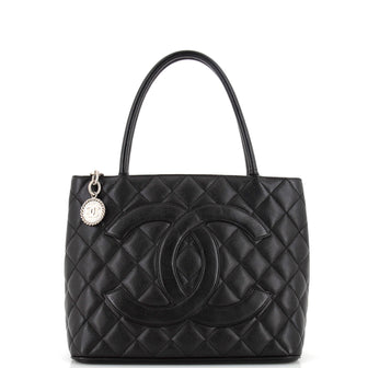 Chanel Medallion Tote Quilted Caviar