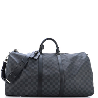 Louis Vuitton Keepall Bandouliere Bag Damier Graphite 55
