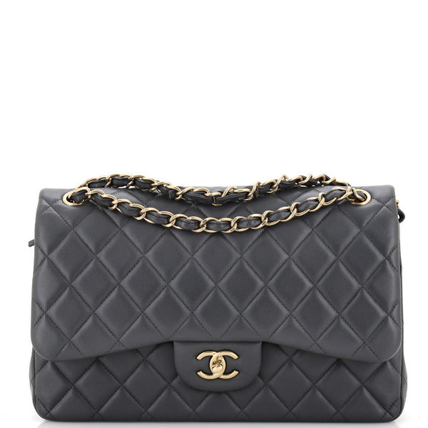 Chanel Classic Double Flap Bag Quilted Lambskin Jumbo 260961