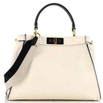Fendi Peekaboo Bag Rigid Leather with Strap You Shoulder Strap Regular