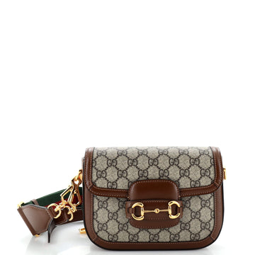 Gucci Horsebit 1955 Shoulder Bag GG Coated Canvas Mini