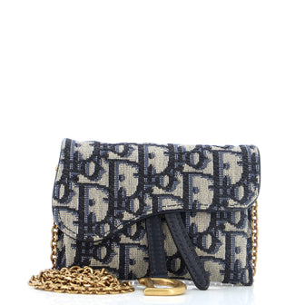 Christian Dior Saddle Nano Pouch Oblique Canvas