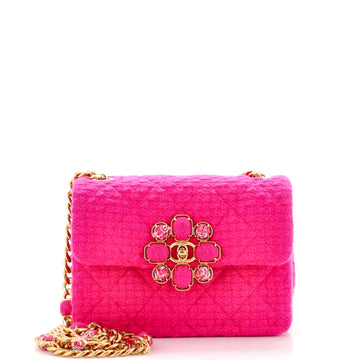 Chanel CC Bijoux Chain Flap Quilted Tweed Mini