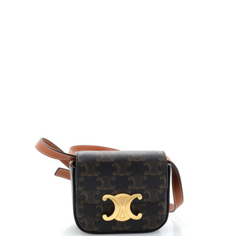 Celine Triomphe Shoulder Bag Triomphe Coated Canvas Mini