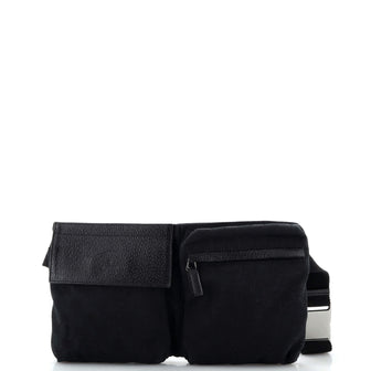 Gucci Vintage Double Belt Bag GG Canvas