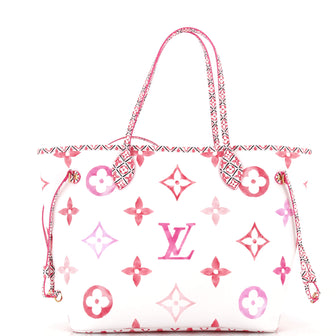 Louis Vuitton Neverfull NM Tote By The Pool Monogram Watercolor Giant MM
