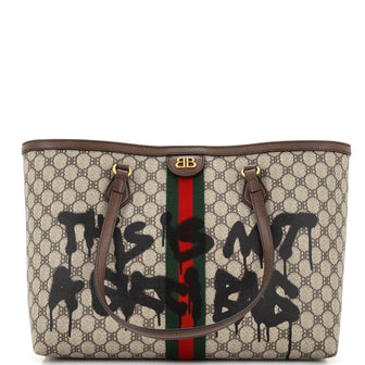 Balenciaga x Gucci The Hacker Project Tote Graffiti BB Coated Canvas Medium
