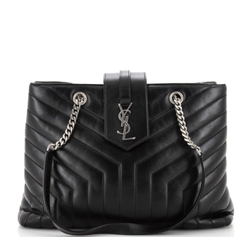 Saint Laurent LouLou Tote Matelasse Chevron Leather Large