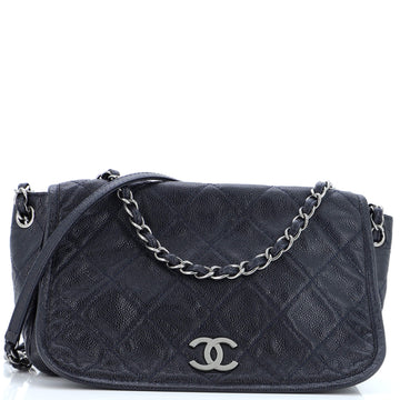 Chanel Natural Beauty Accordion Flap Bag Quilted Caviar Medium