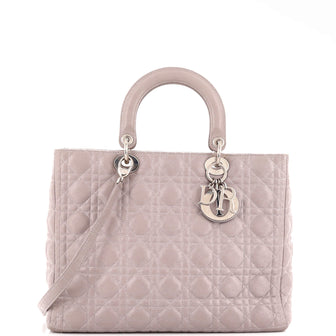 Christian Dior Lady Dior Bag Cannage Quilt Lambskin Large
