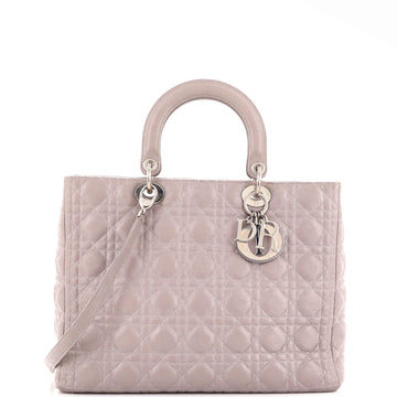 Christian Dior Lady Dior Bag Cannage Quilt Lambskin Large