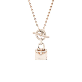 Hermes Birkin Amulette Pendant Necklace Sterling Silver