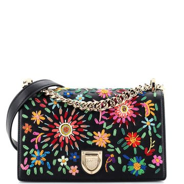Christian Dior Diorama Flap Bag Embroidered Leather Medium