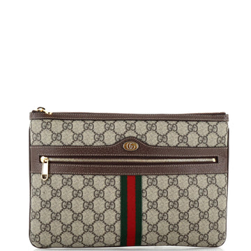 Gucci Ophidia Zip Pouch GG Coated Canvas Large
