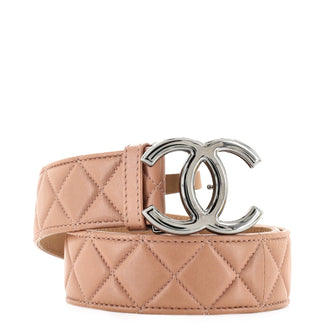 Chanel CC Belt Quilted Lambskin Wide