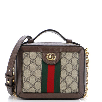 Gucci Ophidia Zip Around Camera Bag GG Coated Canvas Mini
