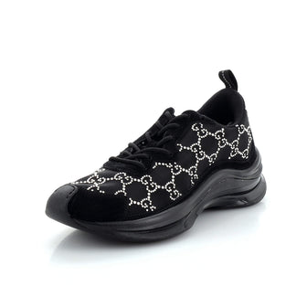 Gucci Women's Run Sneakers Crystal GG Embellished Mesh