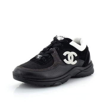 Chanel Women's CC Low-Top Sneakers Leather and Mesh