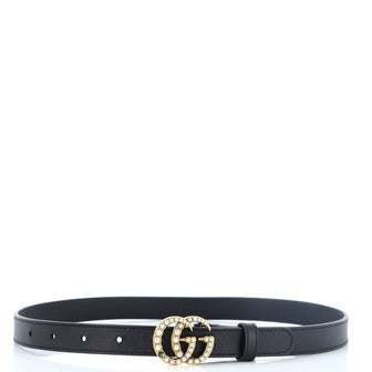 Pearly GG Marmont Belt Leather Thin 70