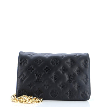 Louis Vuitton Coussin Pochette Monogram Embossed Lambskin
