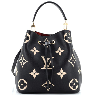 Louis Vuitton NeoNoe Handbag Bicolor Monogram Empreinte Giant MM