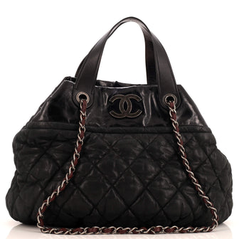 Chanel In The Mix Tote Quilted Iridescent Calfskin Large