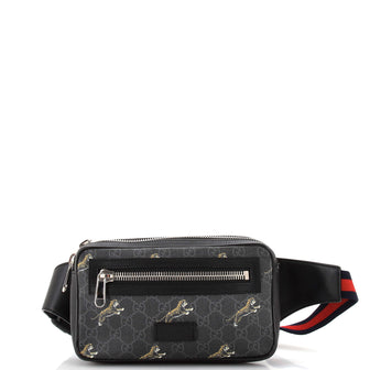 Gucci Soft Zip Belt Bag Printed GG Coated Canvas Small