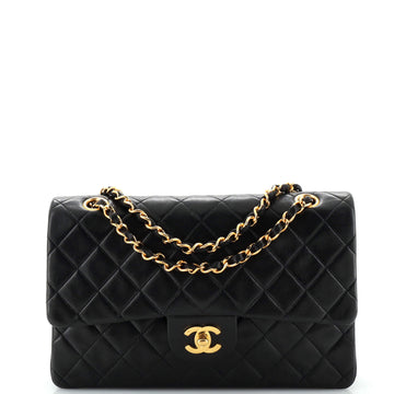 Chanel Vintage Classic Double Flap Bag Quilted Lambskin Medium