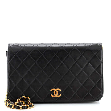 Chanel Vintage Full Flap Bag Quilted Lambskin Medium