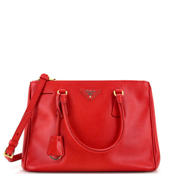 Prada Double Zip Lux Tote Saffiano Leather Medium