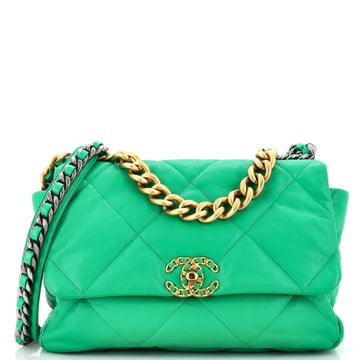 Chanel 19 Flap Bag Quilted Leather Large