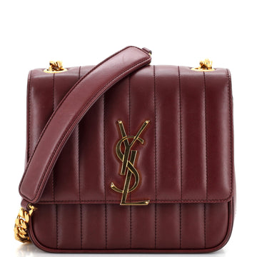 Saint Laurent Vicky Crossbody Bag Vertical Quilted Leather Medium